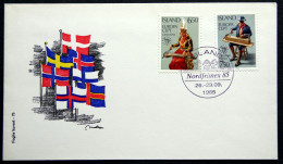 Iceland 1985 NORDFRIMEX 26.-29.09  MiNr.632-33   (parti 5626) - Lettres & Documents