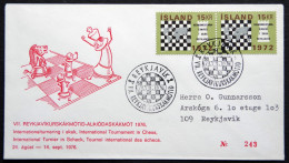 Iceland 1976 Schach  Special Cancel Cover    ( Lot 5626 ) - Brieven En Documenten