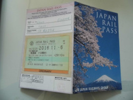 Tessera "JAPAN RAIL PASS 2016" - World