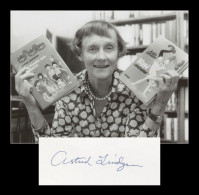 Astrid Lindgren (1907-2002) - Swedish Writer - Rare Signed Card + Photo - 1998 - Schriftsteller