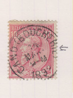 COB 46 Oblitéré Variété Boule Blanche Derrière La Tête - 1849-1900