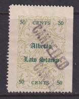 Canada Revenue (Alberta), Van Dam AL12, Used - Steuermarken