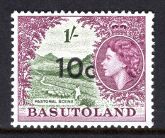 Basutoland 1961 Decimal Surcharges - 10c On 1/- Pastoral Scene - Type I - HM (SG 64) - 1933-1964 Crown Colony
