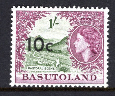 Basutoland 1961 Decimal Surcharges - 10c On 1/- Pastoral Scene - Type I - HM (SG 64) - 1933-1964 Crown Colony