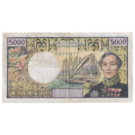 Billet, Tahiti, 5000 Francs, 1982, 1984, KM:28c, TTB - Papeete (Polynésie Française 1914-1985)