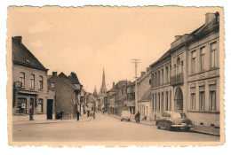 Tielt   Ieperstraat Met Polenplein En Kerktoren - Tielt