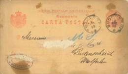 ROMANIA - 1892,  SEALED POSTCARD FROM BUKAREST TO NESLFAHEN. - Lettres & Documents