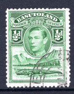 Basutoland 1938 KGVI Crocodile & Mountains - ½d Green Used (SG 18) - Strafport