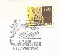 Portugal Cachet Commémoratif Ski Nautique Expo Philatelique Portimão Algarve 1981 Stamp Expo Water Skiing Event Pmk - Waterski