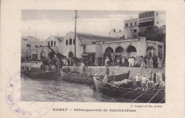 1915 MAROC RABAT Debarquement De Marchandises Tampon - Rabat