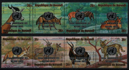 Burundi 1975 - Mi-Nr. 1205-1212 ** - MNH - Wildtiere / Wild Animals - Unused Stamps