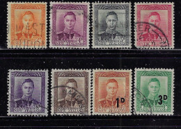 NEW ZEALAND 1947,1952,1953 GEORGE VI  SCOTT #258-264,279,285  USED - Usados