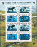 Mongolia 2000: (WWF) Mi 3126-29 Przewalski-Pferd Horse Cheval (Equus Ferus Przewalskii) ** MNH  HOLOGRAM - Hologrammes