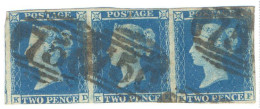 Bp91:SG13-15:   E__D - E__E - E__F :  Plate 4 : 2 Stamps With 4 Good Margins - Used Stamps