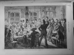 1872 NOEL ALLEMAGNE BRASSERIE BAVAROISE MUSICIENS JOUR DE L AN  1 JOURNAL ANCIEN - Non Classificati