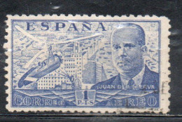 SPAIN ESPAÑA SPAGNA 1939 AIR POST MAIL CORREO AEREO AIRMAIL JUAN DE LA CIERVA 1p USED USATO OBLITERE' - Oblitérés