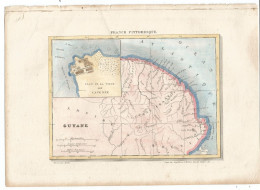 GUYANE CARTE GEOGRAPHIQUE COULEURS FRANCE PITTORESQUE - Autres & Non Classés