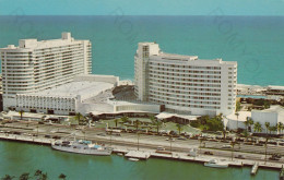 CARTOLINA  MIAMI BEACH,FLORIDA,STATI UNITI-FONTAINEBLEAU-NON VIAGGIATA - Miami Beach
