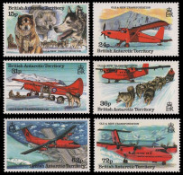 BAT / Brit. Antarktis 1994 - Mi-Nr. 225-230 ** - MNH - Flugzeuge / Airplanes - Unused Stamps