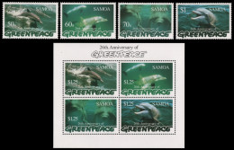 Samoa 1997 - Mi-Nr. 860-863 & Block 62 ** - MNH - Delphine / Dolphins - American Samoa