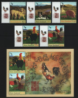 Neuseeland 2005 - Mi-Nr. 2228-2232 & Block 177 ** - MNH - Bauernhoftiere - Ongebruikt