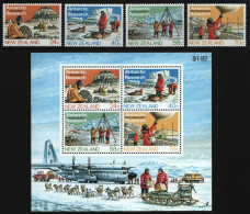 Neuseeland 1984 - Mi-Nr. 889-892 & Block 5 ** - MNH - Antarktis / Antarctis - Ungebraucht