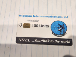 NIGERIA-(NG-NIT-0034)-earth Station 100-(17)-(100units)-(ECAS01812867)-used Card+1card Prepiad Free - Nigeria