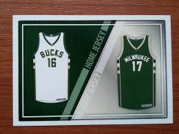 ST 45 - NBA Basketball 2016-2017, Sticker, Autocollant, PANINI, No 128 Home/Away Jerseys Milwaukee Bucks - Libri