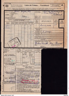 237/36 -  POIDS RECONNU à TREIGNES Et AISEAU - Lettre De Voiture Gare De TREIGNES 1954 Vers AISEAU Lambusart - Autres & Non Classés
