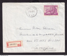 DDDD 175 -- Enveloppe Recommandée TP 766 Exportation LEUVEN 1949 Vers LA CROYERE - COB 80 EUR S/lettre - 1948 Exportación