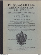 912/39 --  LIVRE/BOEK Placcaertenen Ordonnantien In De Nederlanden Sedert 1675 , Blz 37 , Bij G.Fritz Brussel 1738 , - Règlements Postaux