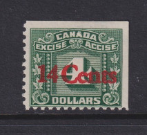 Canada Revenue (Federal), Van Dam FX125, MLH (overprint Offset On Back) - Fiscaux