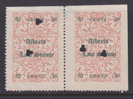 Canada Revenue (Alberta), Van Dam AL13, Used Pair - Fiscale Zegels