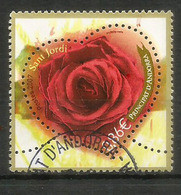 Fête De La Saint George (Sant Jordi – Patron Saint Of Catalonia) Rose Rouge Dans Un Coeur, Oblitéré, 1 ère Qualité - Usados