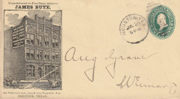 Etats Unis Joli Entier Postal  Illustré Houston 1895 - ...-1900