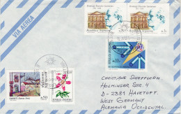 ARGENTINA 1989  AIRMAIL  LETTER SENT FROM MERCEDES TO REICHENBACH - Brieven En Documenten