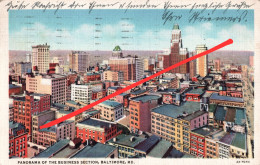 AK Baltimore Panorama Of The Business Section MD Maryland United States Briefmarke Stamp Timbre Michigan Centenary 1935 - Baltimore