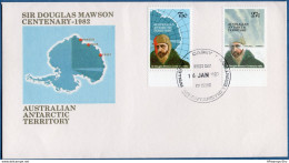 Antarctic Research - 1982 Australian Antarctic Mawson Centenary FDC Cancelled Casey - Not Dispatched - 2003.2906 - Onderzoeksprogramma's