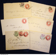 Great Britain 1 D Edward VII Postal Stationary Envelopes 1902-11, Various Sizes, Papers 6 Ex. All Used 2002.1804 - Storia Postale