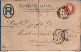 Britain 1902 Registered Envelope Edward VII Western District Office WDO To Manchester 153x96 Mm Type 1895 2002.1501 - Storia Postale