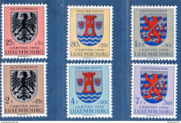 Luxemburg 1956 Heraldic Crests 6 Values MNH 2006.1988 Blason Cantonale Kantonalwappen Echternach, Esch Grevenmacher - Andere & Zonder Classificatie