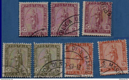 San Marino 1922 Goddess 2-10 C Color Shades 2 Values Cancelled - 2005.2633 - Oblitérés