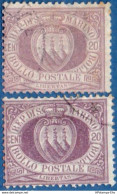 San Marino 1894 20 C Purple Shades 2 Values Cancelled - 2005.2617 - Gebraucht