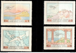 Greece Hellas 1926 Airmail Stamps 4 Values MH - 5 Dr Third Island Variety??             1911.1204 - Neufs