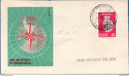 Antarctic Argentina 1958 International Geophysical Year South Orkneys - Orcadas Station Postmark 2106.1202 - Autres & Non Classés
