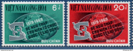 Vietnam South 1969, ILO Labor Organisation 2 Stamps MNH 2105.2423 OIT - OIT