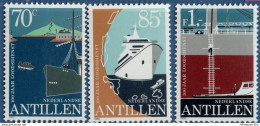 Dutch Antilles 1982 Maritime Pilot Service 3 Values MNH H-82.01 Nederl.Antillen Ship, Harbor, Rope Ladder - Other (Sea)