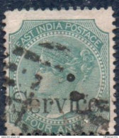 British India 1865 Victoria Service 4 A Cancelled 2301.0814 - 1858-79 Kolonie Van De Kroon