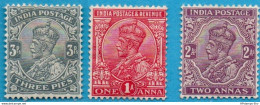 British India 1911 George V 3, 1 & 2 A  MH 2212.2908 - 1911-35 King George V