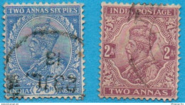 British India 1911 George V 2A6 & 2 A  Cancelled 2212.2909 - 1911-35 King George V